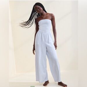 Aerie Strapless Wide-Leg Jumpsuit
